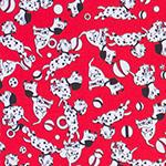 Designer pattern Dalmation - Red
